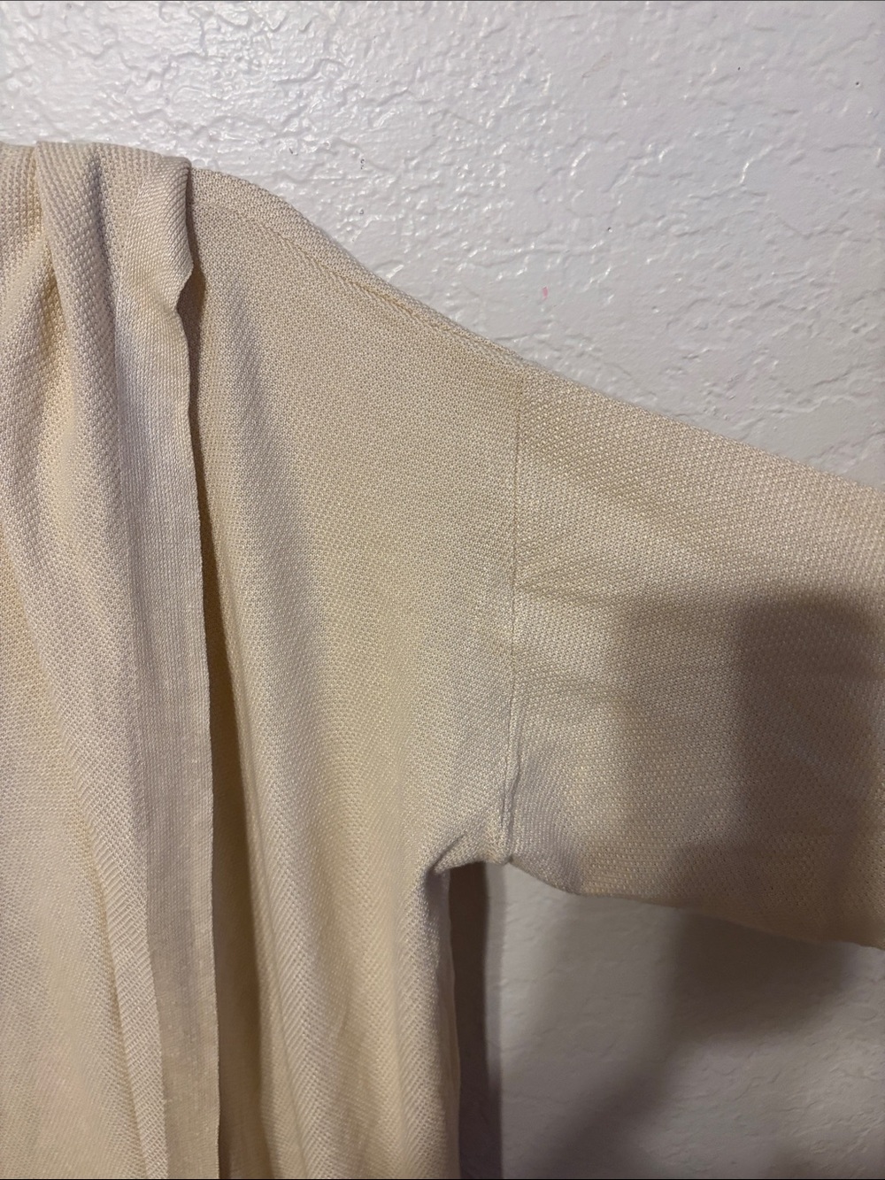 🎼 Merokeety Light Cream Hooded Open-Front Cardigan size XL GUC - Picture 5 of 10